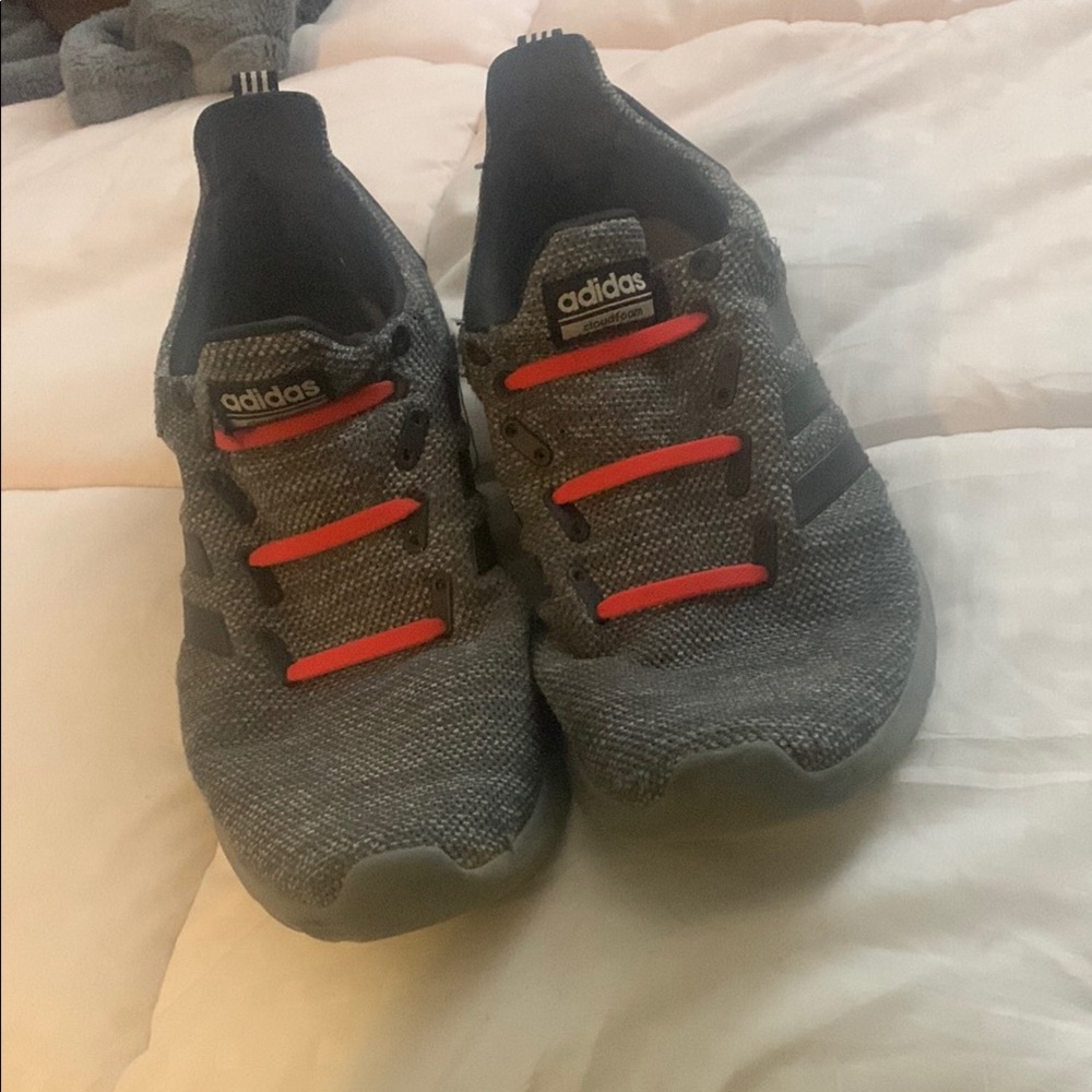 Adidas Gray and Red Sneakers